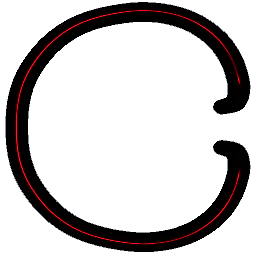 Letter C Shiny Red