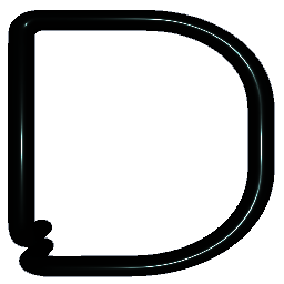 Letter D Shiny Teal