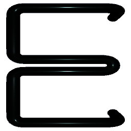 Letter E Shiny Teal