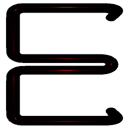 Letter E Shiny Red