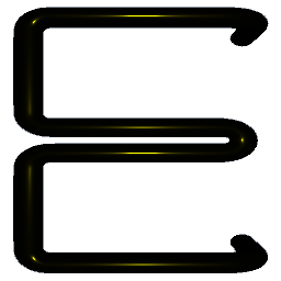 Letter E Shiny Yellow