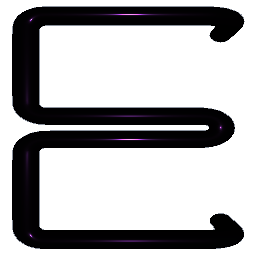 Letter E Shiny Lavender
