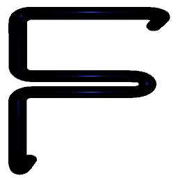 Letter F Shiny Blue