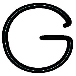 Letter G Shiny Teal