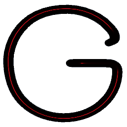 Letter G Shiny Red
