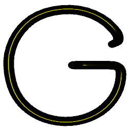 Letter G Shiny Yellow