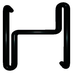 Letter H Shiny Teal