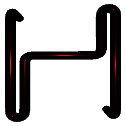 Letter H Shiny Red