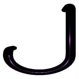 Letter J Shiny Lavender