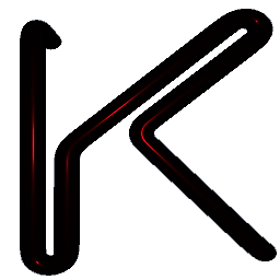 Letter K Shiny Red