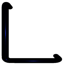 Letter L Shiny Blue