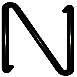 Letter N Shiny Silver