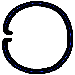 Letter O Shiny Blue