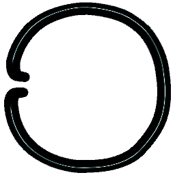 Letter O Shiny Teal