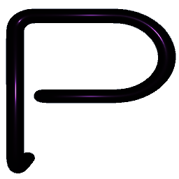 Letter P Shiny Lavender