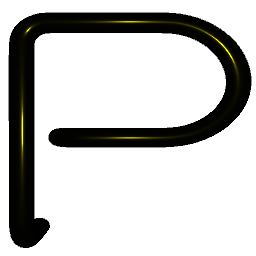 Letter P Shiny Yellow
