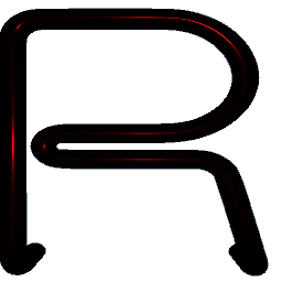 Letter R Shiny Red