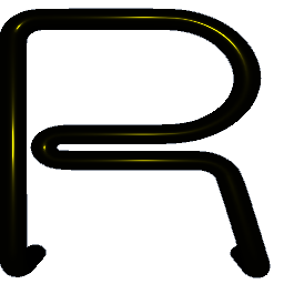 Letter R Shiny Yellow
