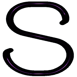 Letter S Shiny Lavender