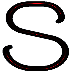 Letter S Shiny Red