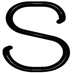 Letter S Shiny Silver