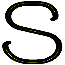 Letter S Shiny Yellow