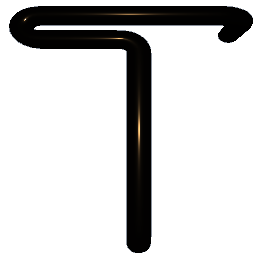 Letter T Shiny Bronze