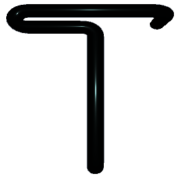 Letter T Shiny Teal