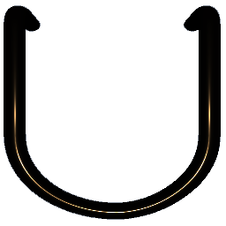 Letter U Shiny Bronze