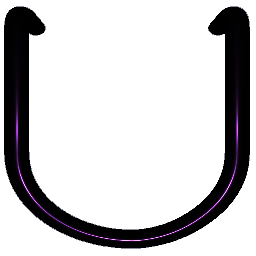 Letter U Shiny Lavender