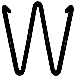 Letter W Shiny Lavender