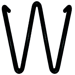Letter W Shiny Teal