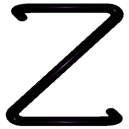 Letter Z Shiny Lavender