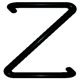 Letter Z Shiny Teal