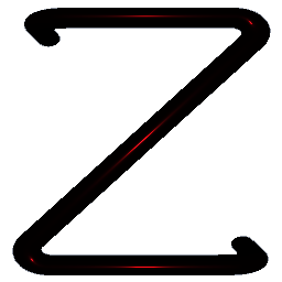 Letter Z Shiny Red