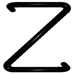 Letter Z Shiny Silver