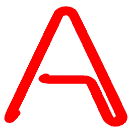 Letter A Neon Red