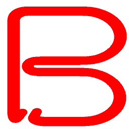 Letter B Neon Red