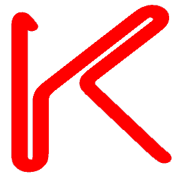 Letter K Neon Red