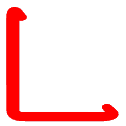 Letter L Neon Red