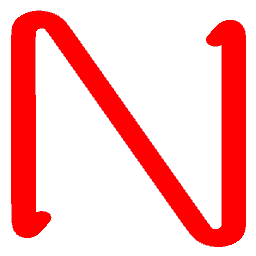Letter N Neon Red
