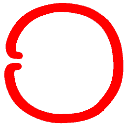 Letter O Neon Red