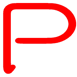 Letter P Neon Red