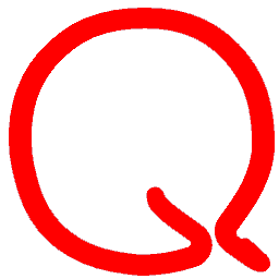 Letter Q Neon Red