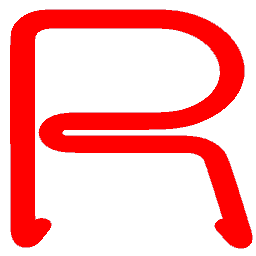 Letter R Neon Red