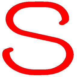 Letter S Neon Red