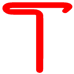 Letter T Neon Red