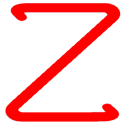 Letter Z Neon Red