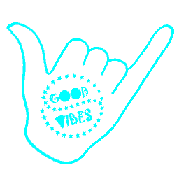 Good Vibes Neon Blue