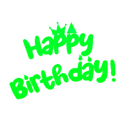 Happy Birthday Neon Green